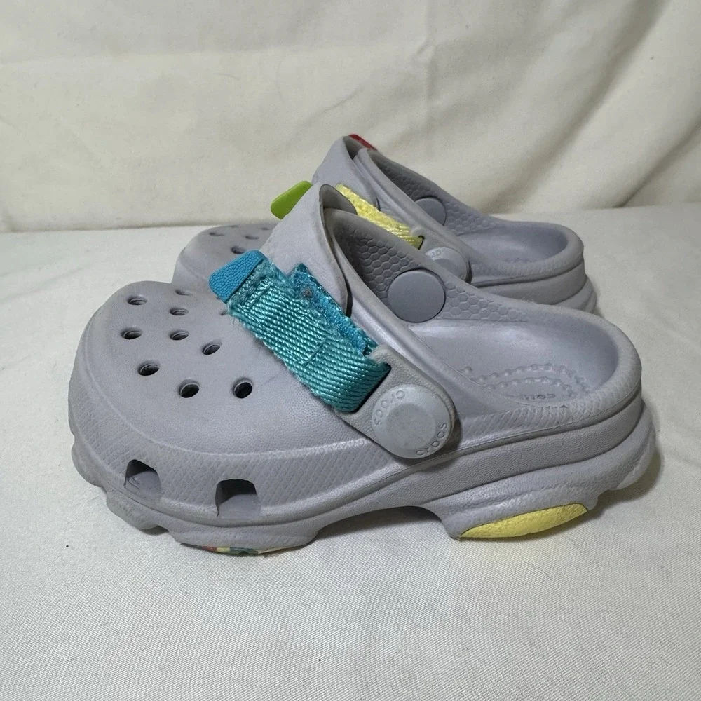 Crocs Kids Classic All-Terrain Clog Sandals Baby/toddler Size 5C Gray